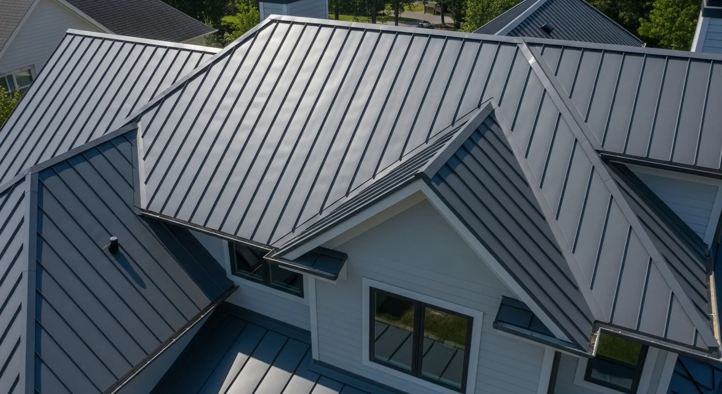 Standing seam metal roof installation