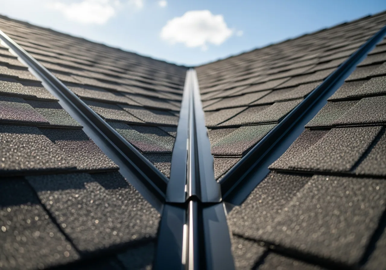 Valley and flashing repair in Claude Moore area, Sterling